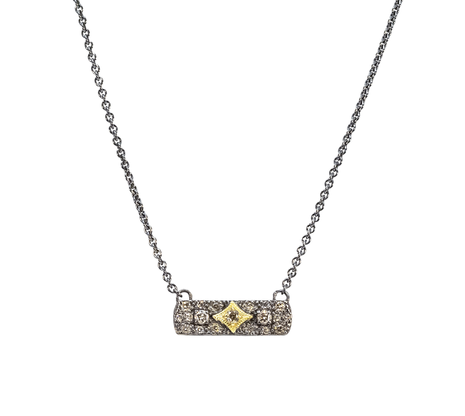 17.5" Crivelli Bar Drop Necklace