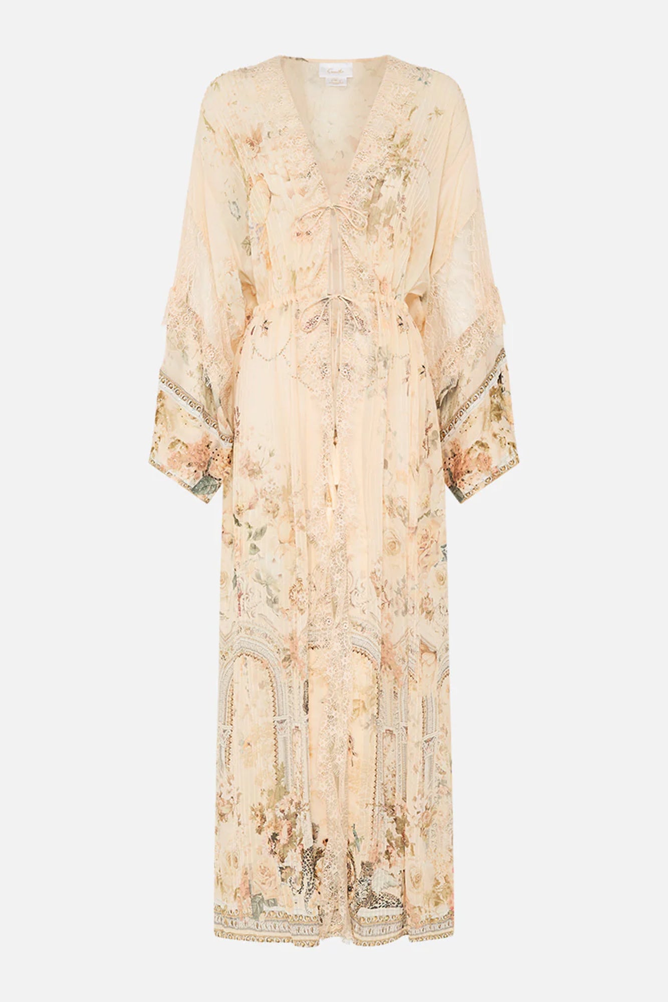 Pintuck Layer With Lace Detail Dress Adorned In Antiquity