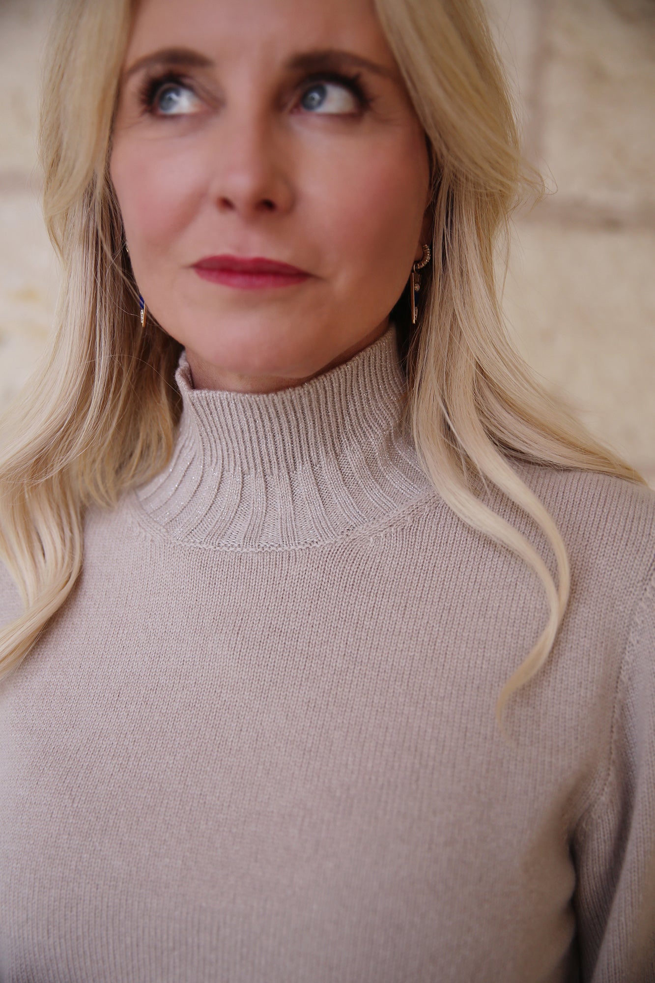 Mock-Turtle Neck Sweater Sabbia