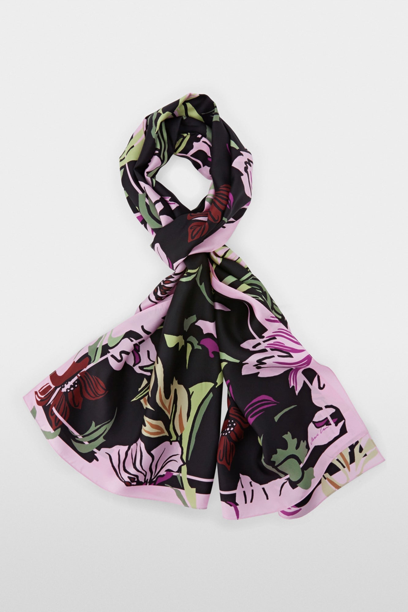 Purple Reign Silk Scarf in Flower Print