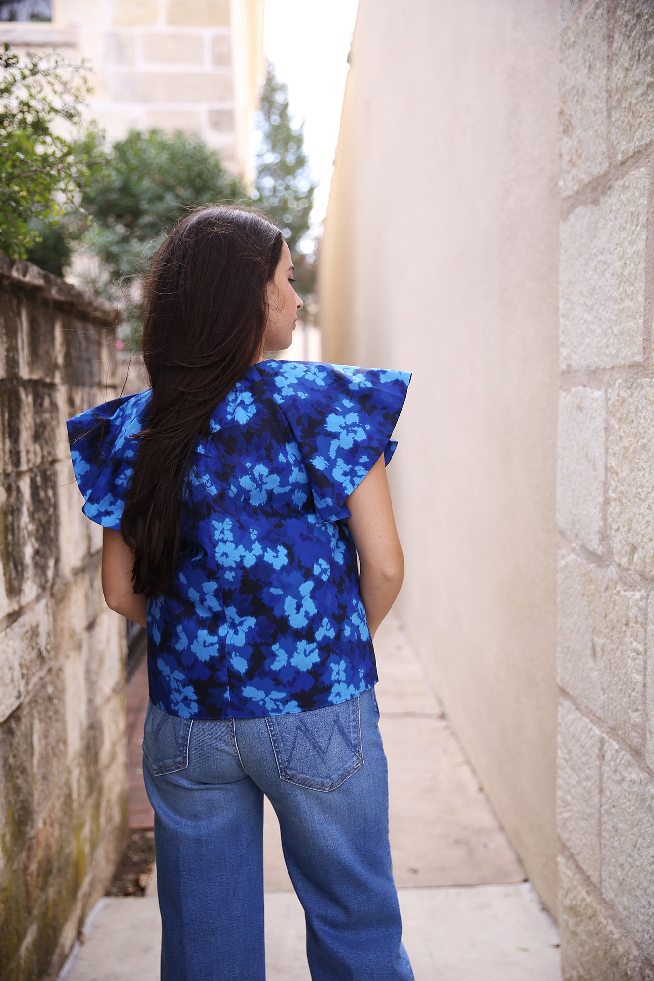 Rumi Ikat Floral Top