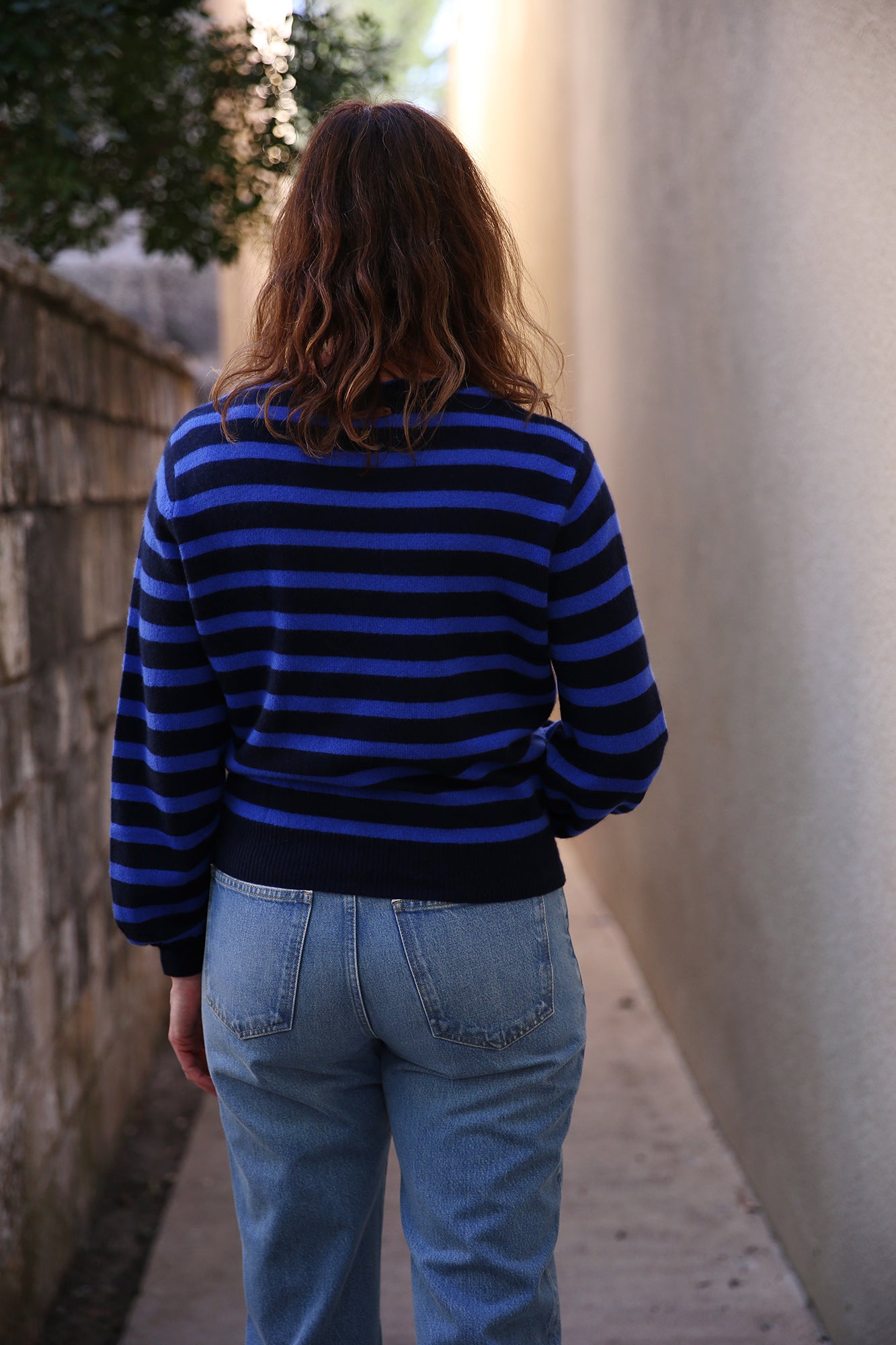 Ryann Sweater Navy Blue Stripe