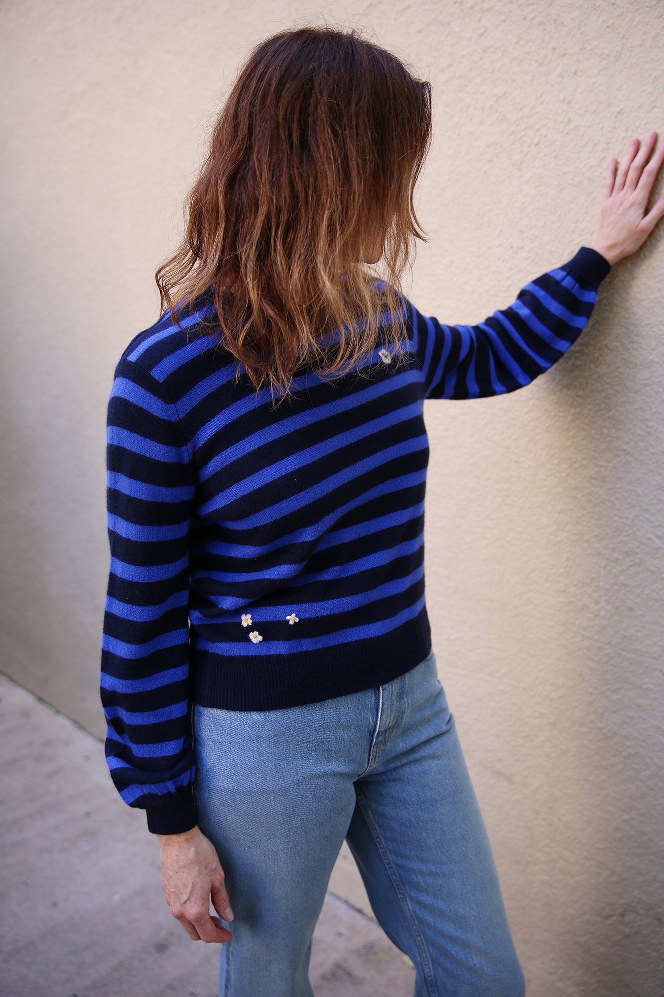 Ryann Sweater Navy Blue Stripe