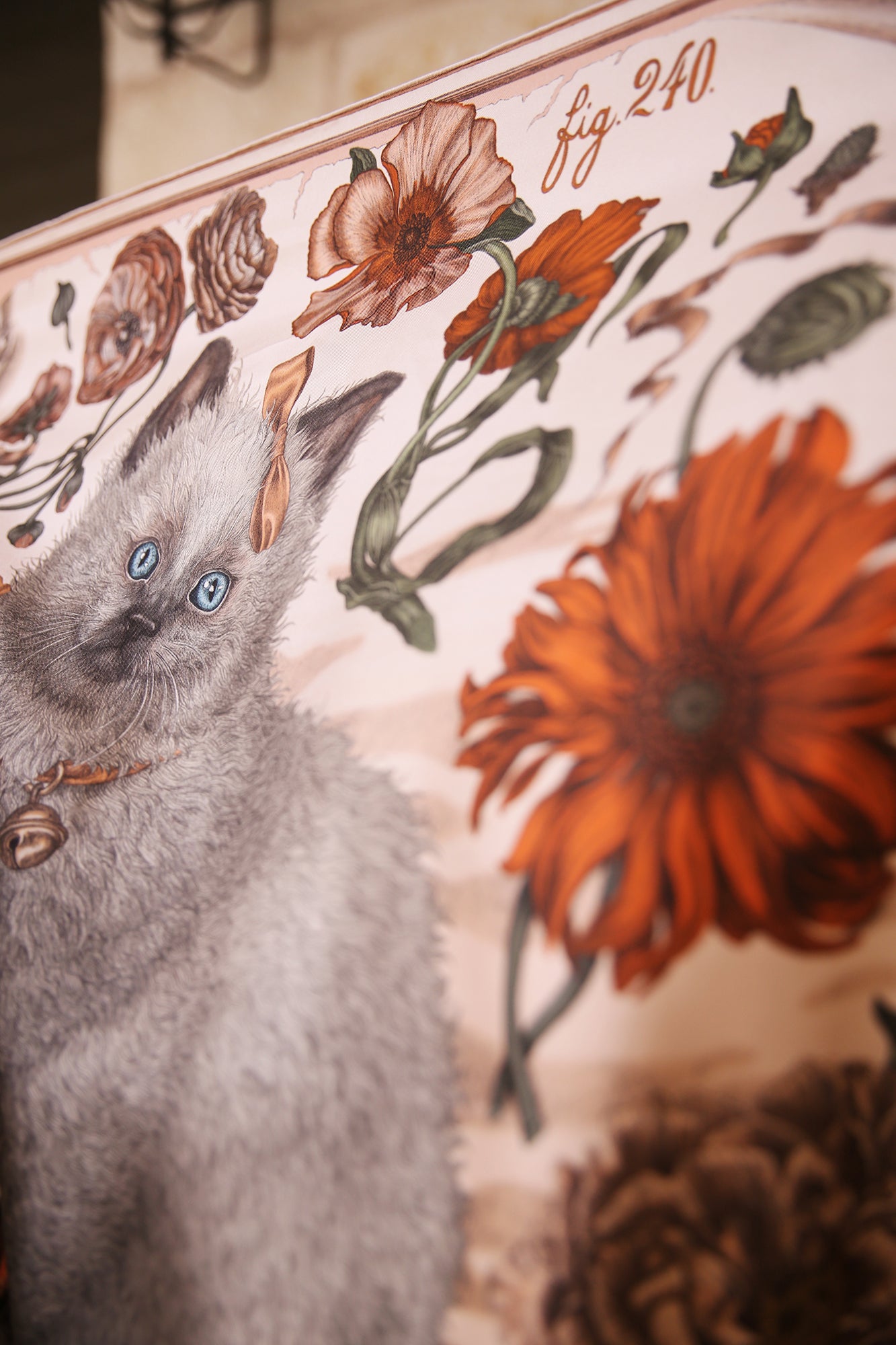 Ring a Ring O' Roses 100% Silk Twill Scarf Square 90cm x 90cm