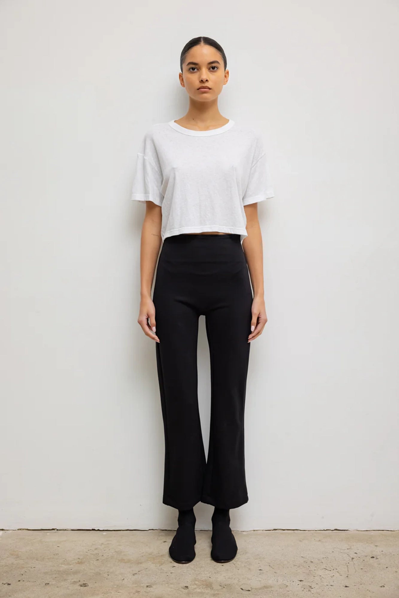 Rio High Waist Flare Pant Black