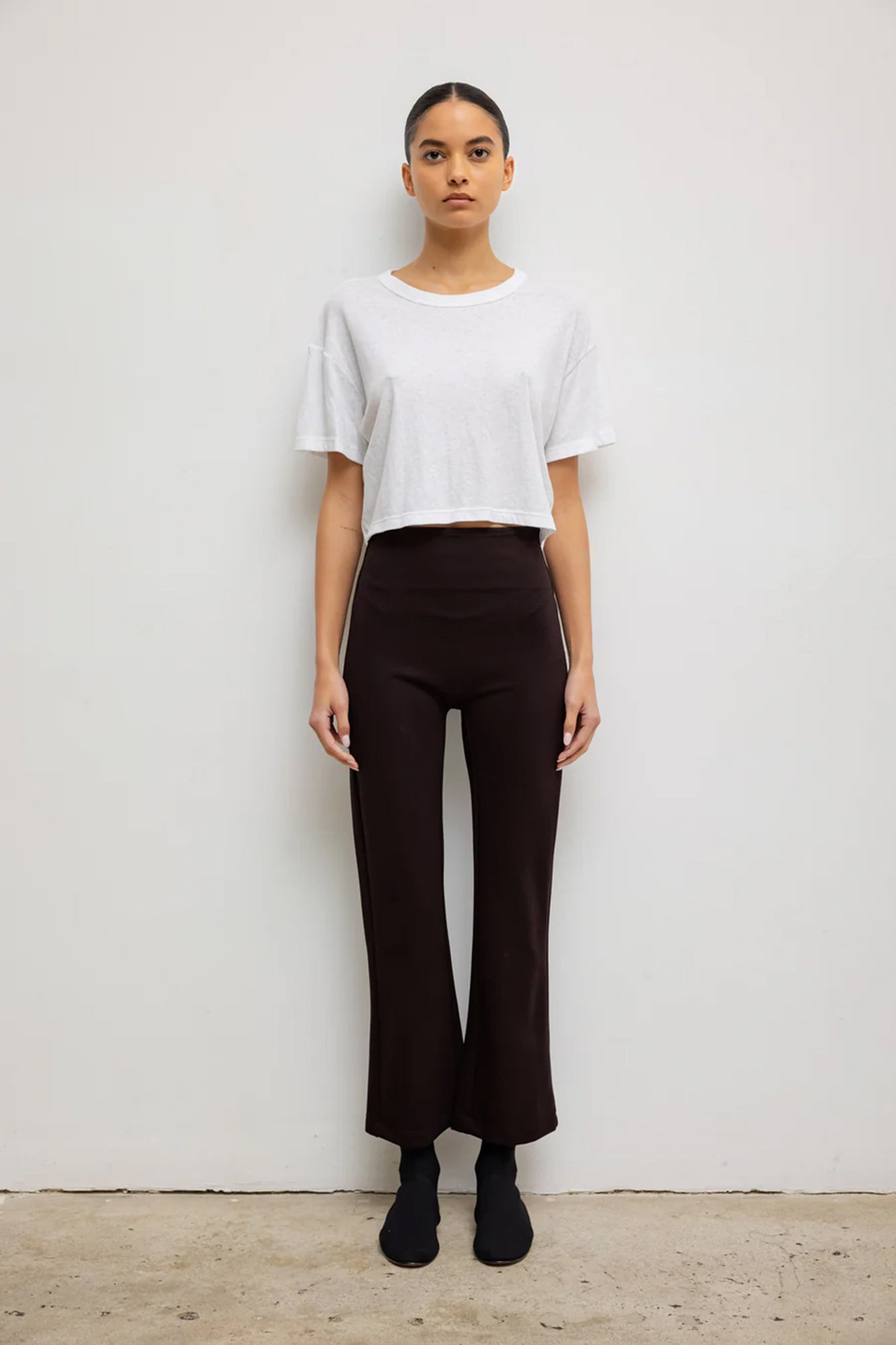 Rio High Waist Flare Pant Chocolate