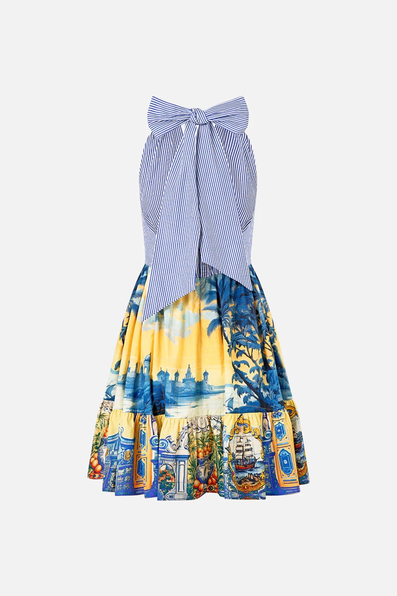 Ruffle Hem Halter Short Dress Song Of Saint Anthony