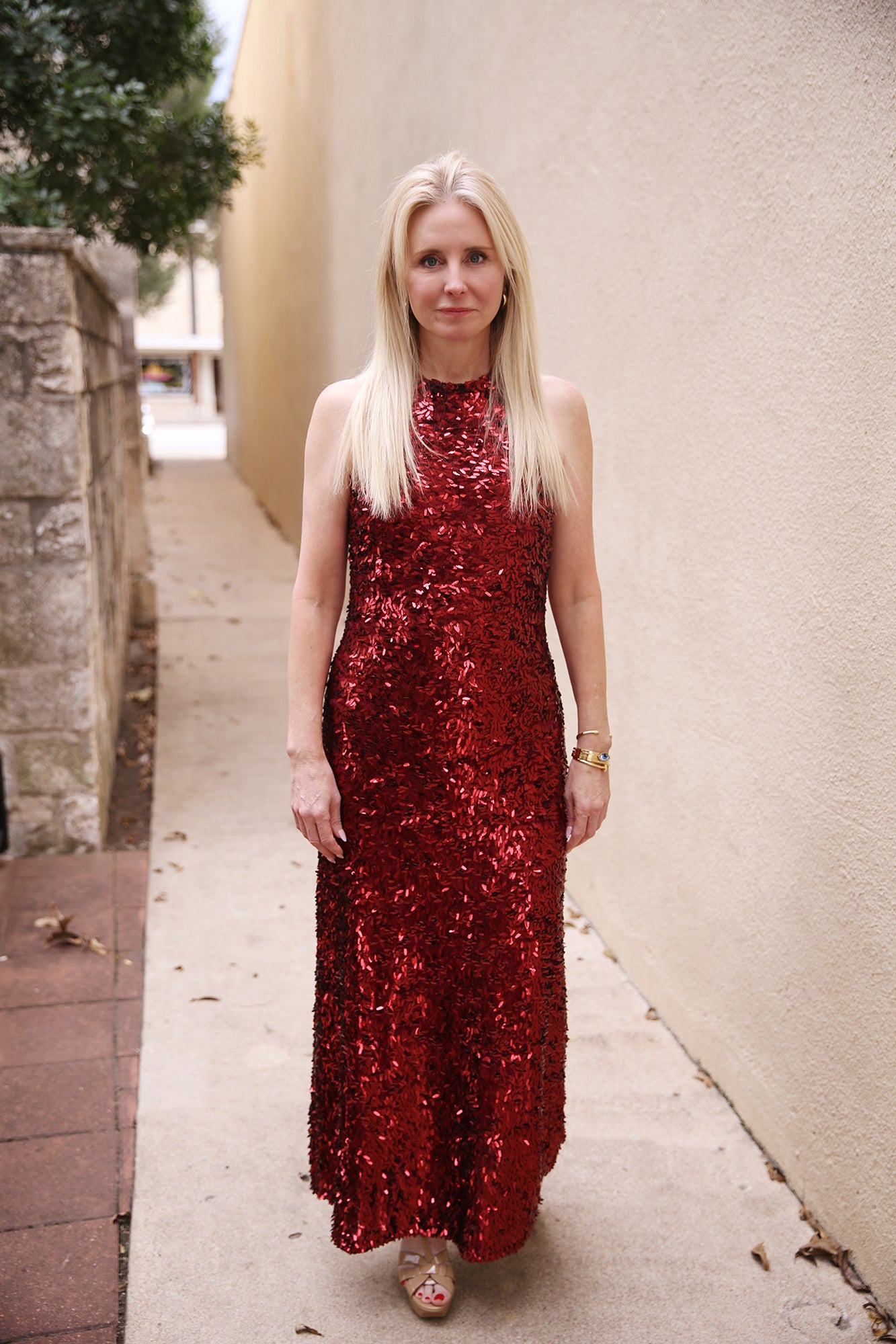 Rufino Ines Midi Sequins Dress