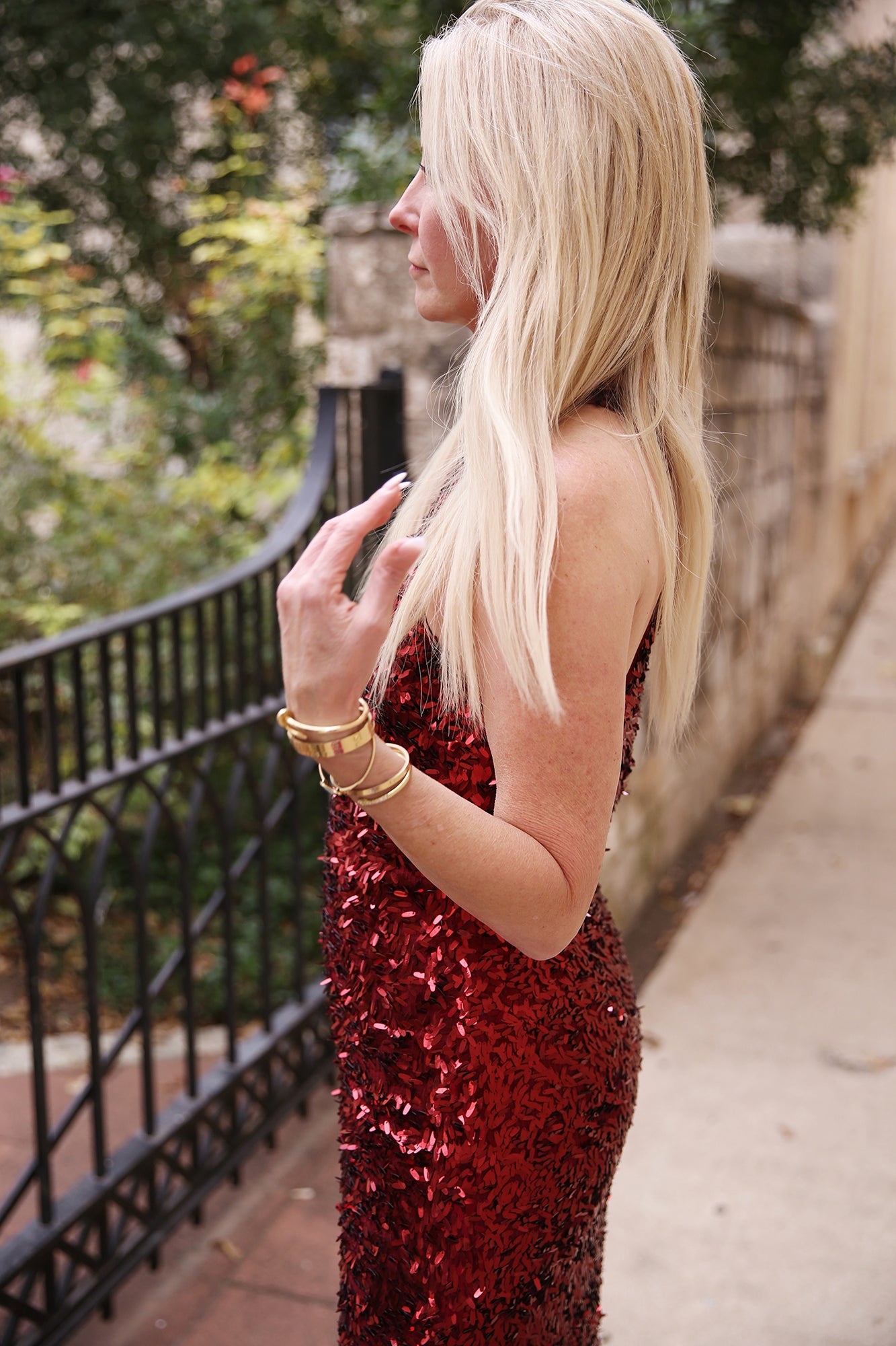 Rufino Ines Midi Sequins Dress