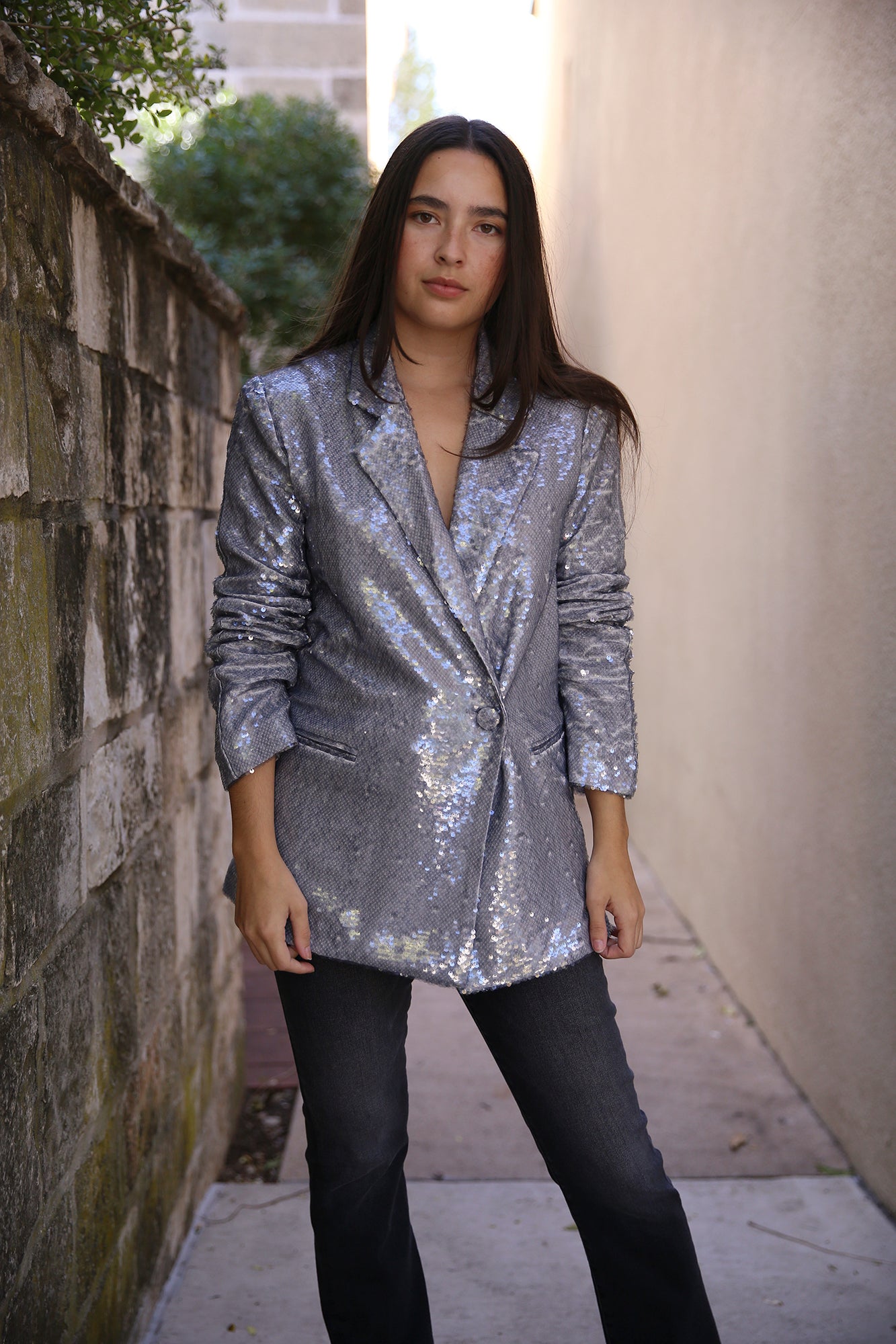 Sylvie Oversized Sequin Blazer