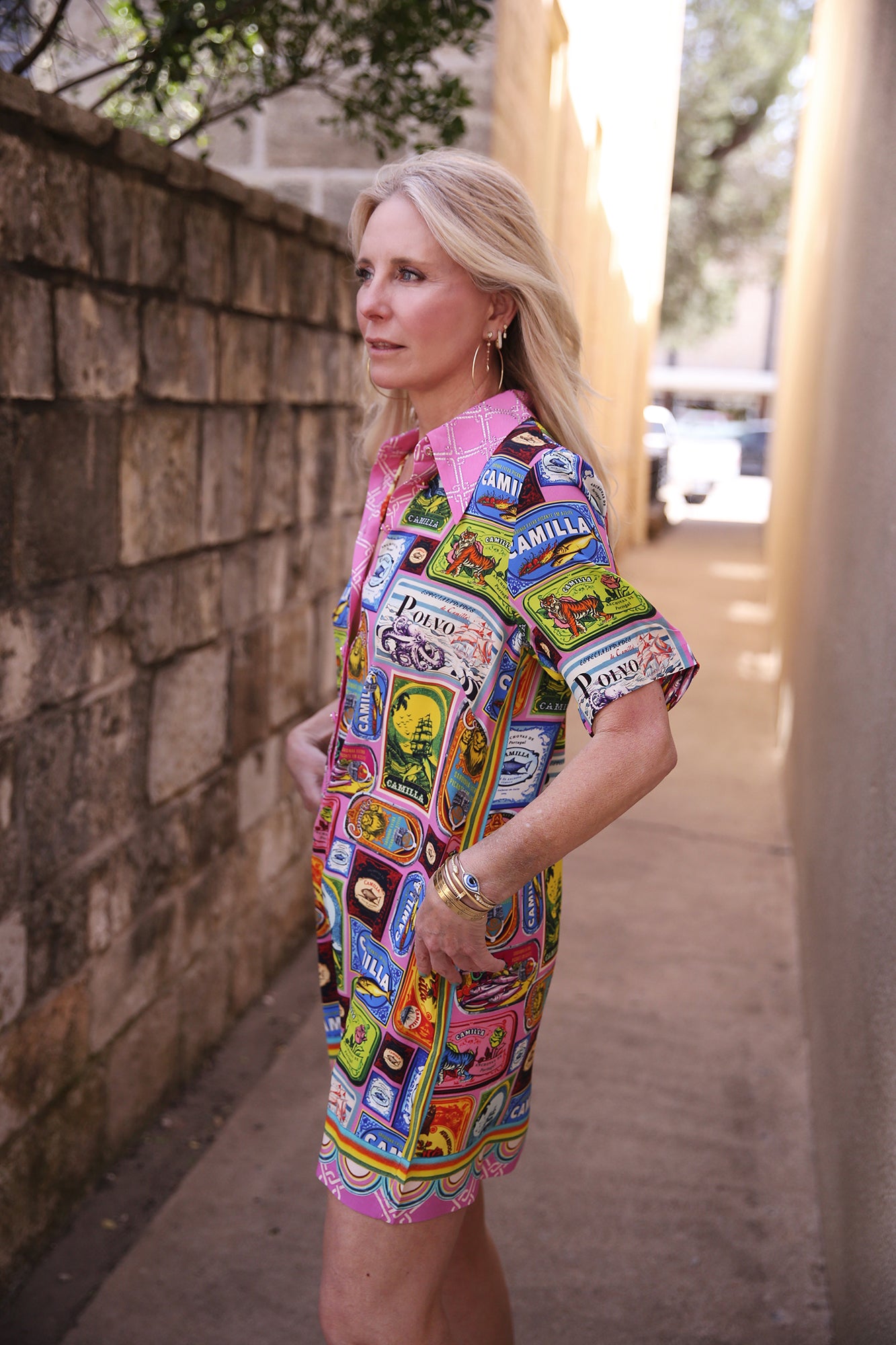Short Sleeve Mini Shirt Dress Salty Splendour