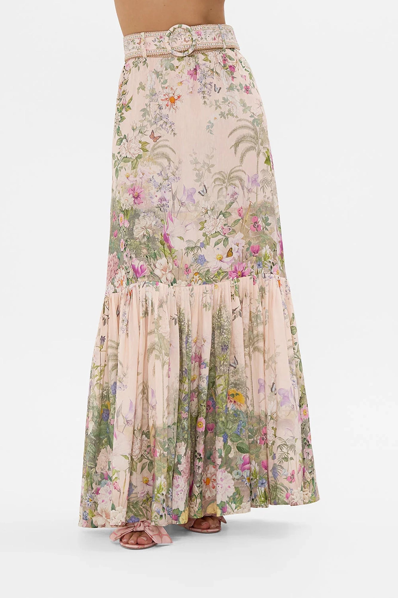 Skirt With Deep Hem Frill And Belt Palacio Playground