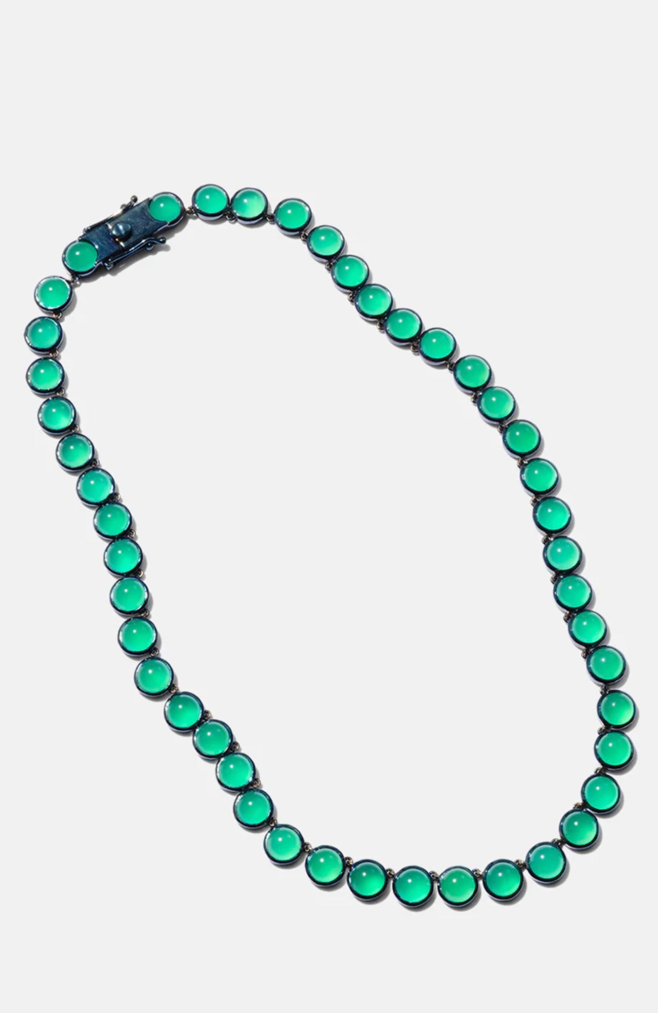 Small Dot Rivière Necklace Green Onyx