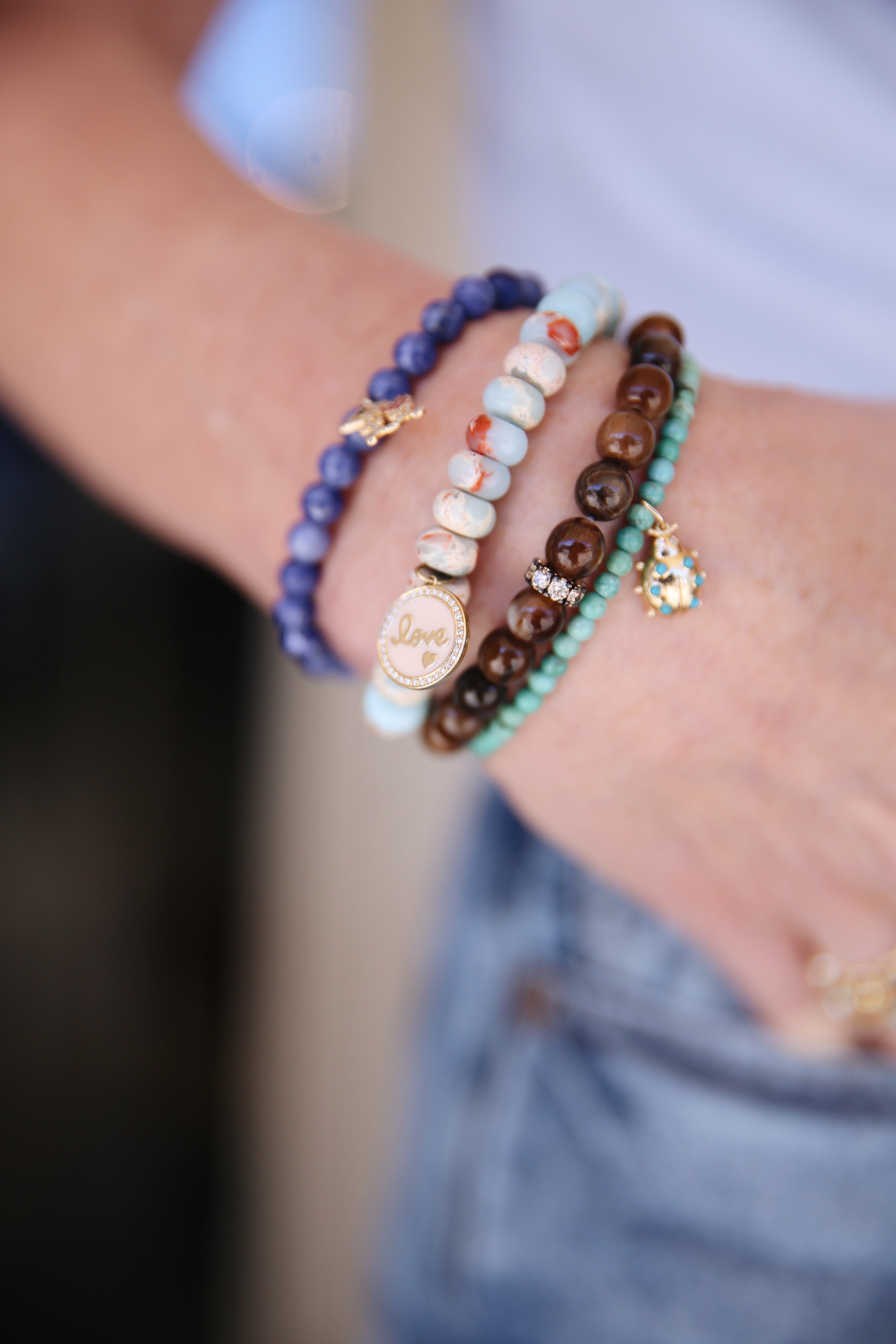 Smooth Round Bison Horn Bracelet