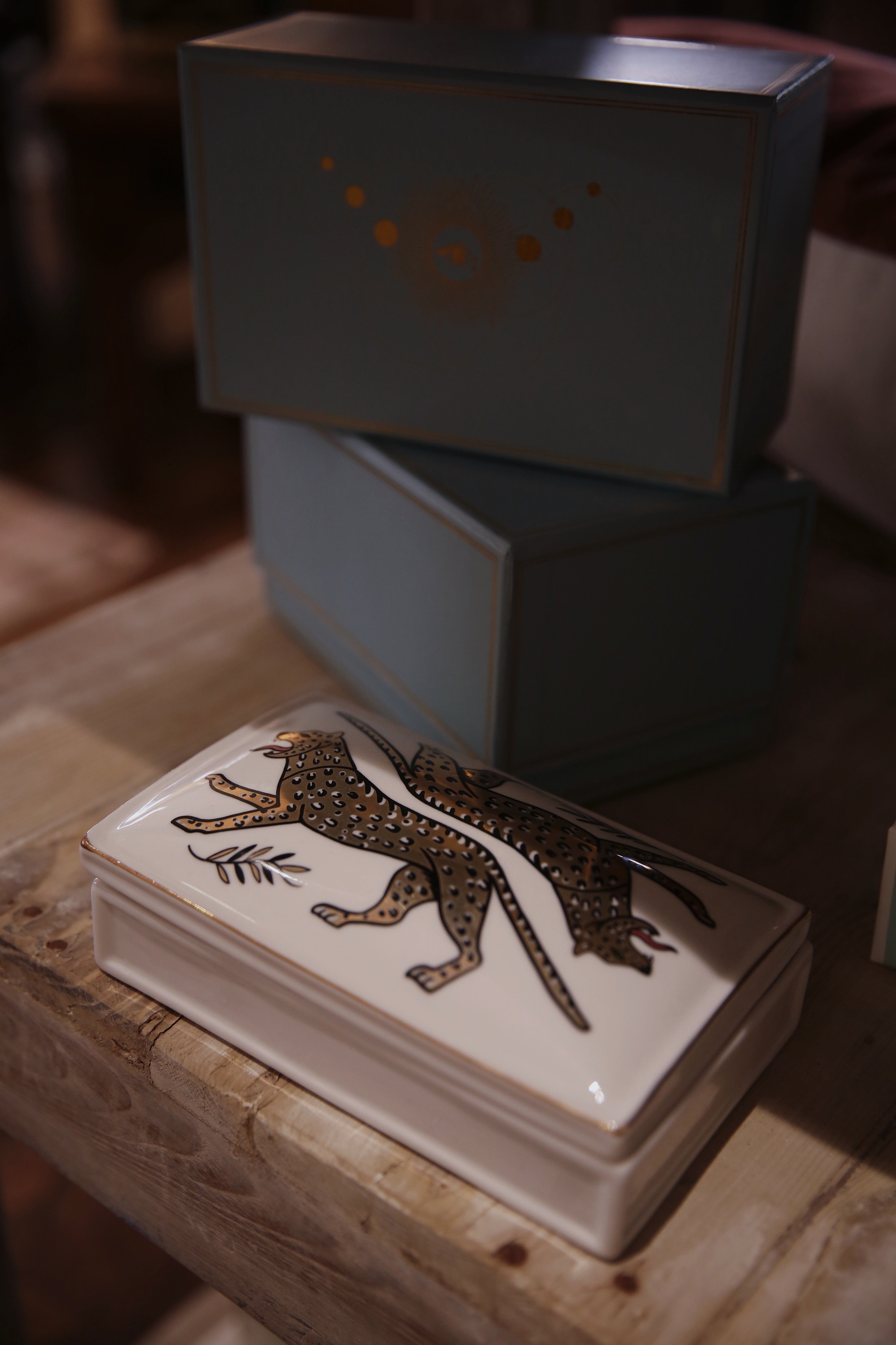 Duo Leopard Ceramic Box
