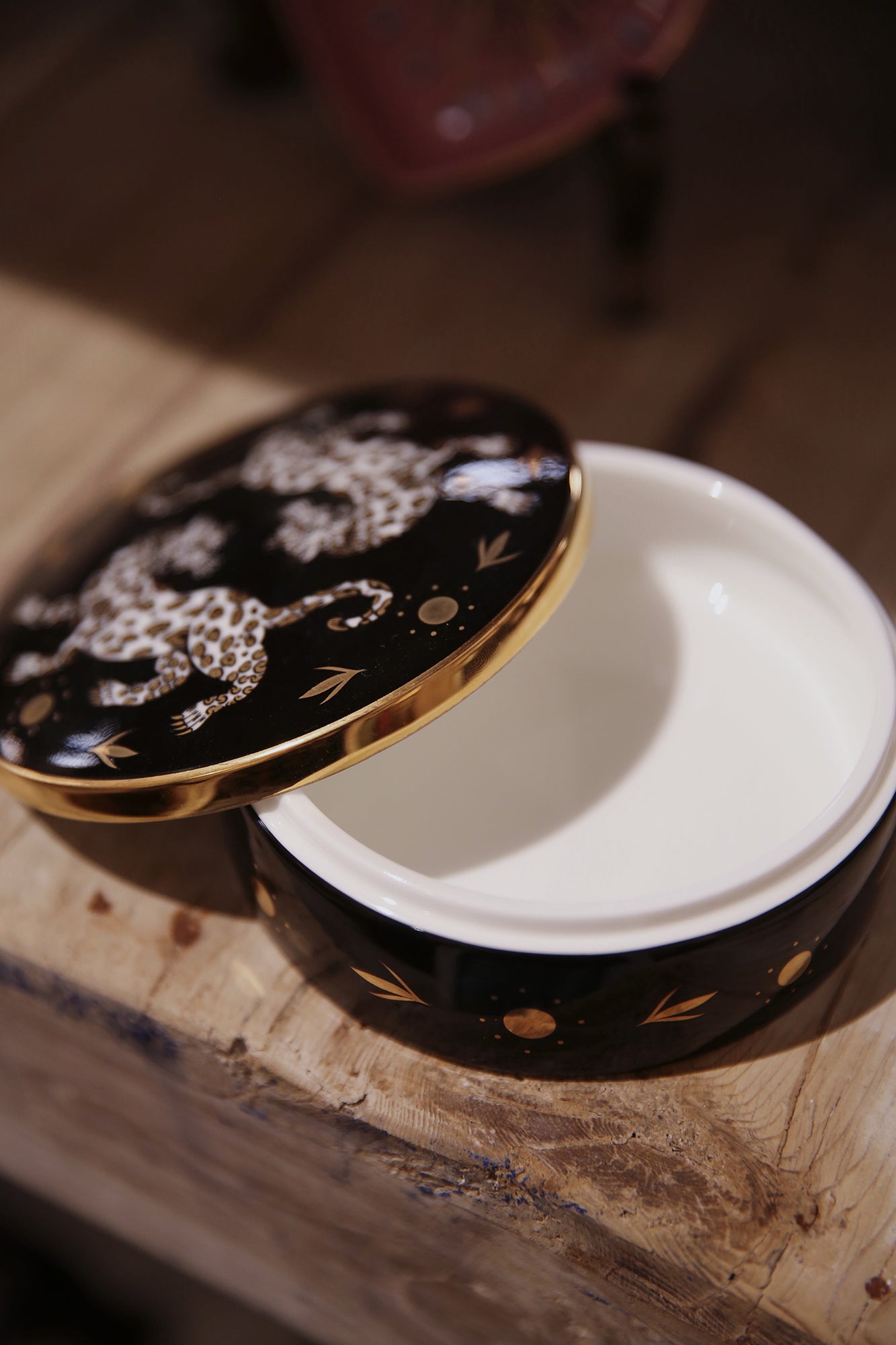 Leopard Horizon Ceramic Trinket Box