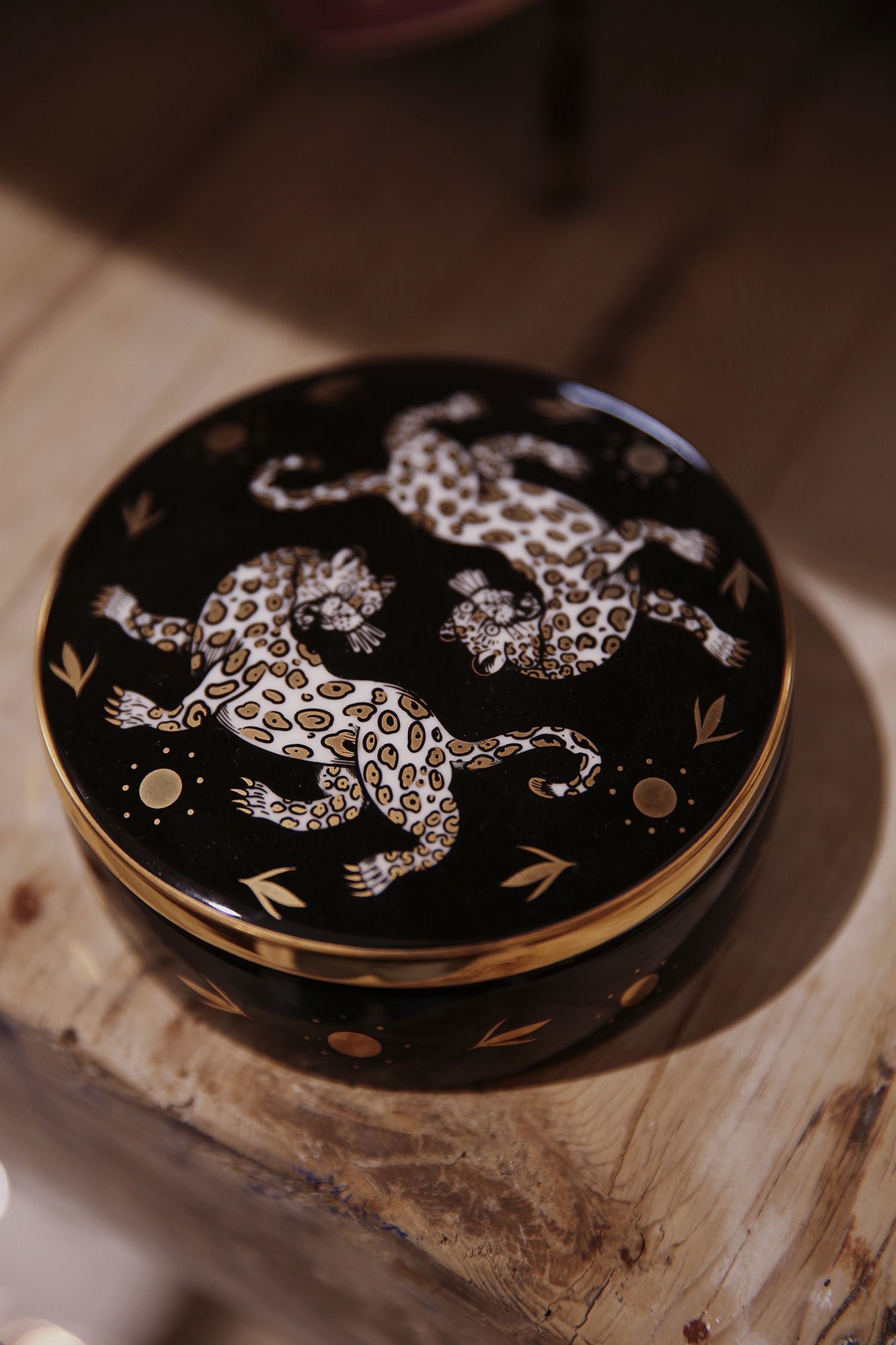 Leopard Horizon Ceramic Trinket Box