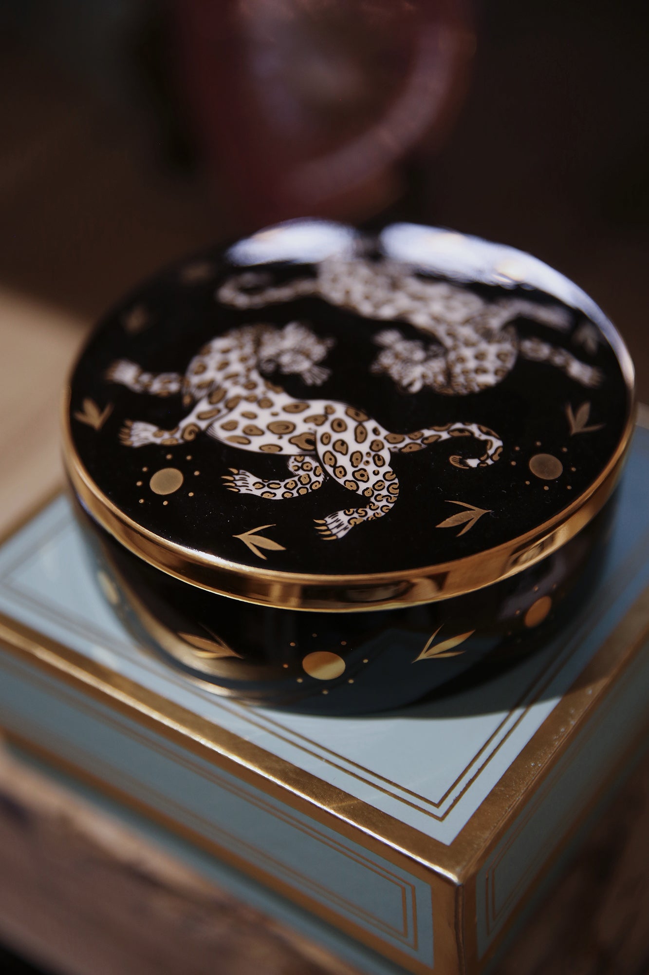 Leopard Horizon Ceramic Trinket Box
