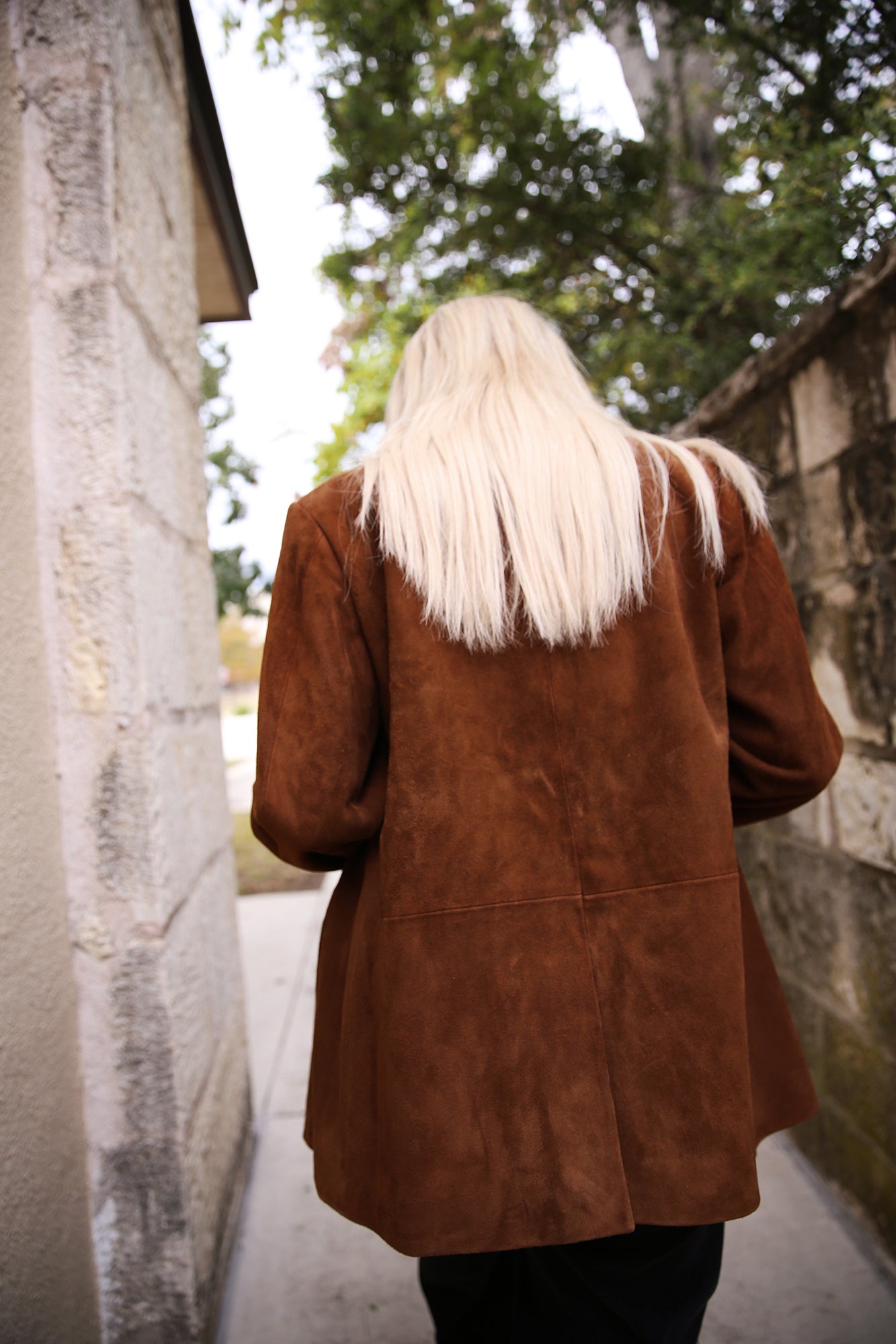 Suede Blazer Almond