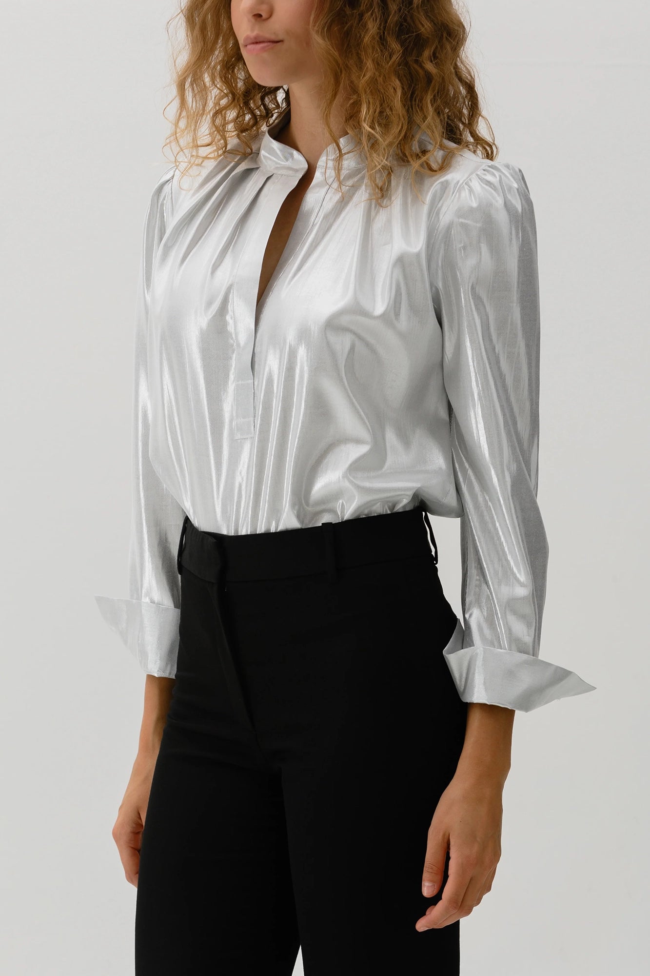 The PUFF Shirt Silver Lurex