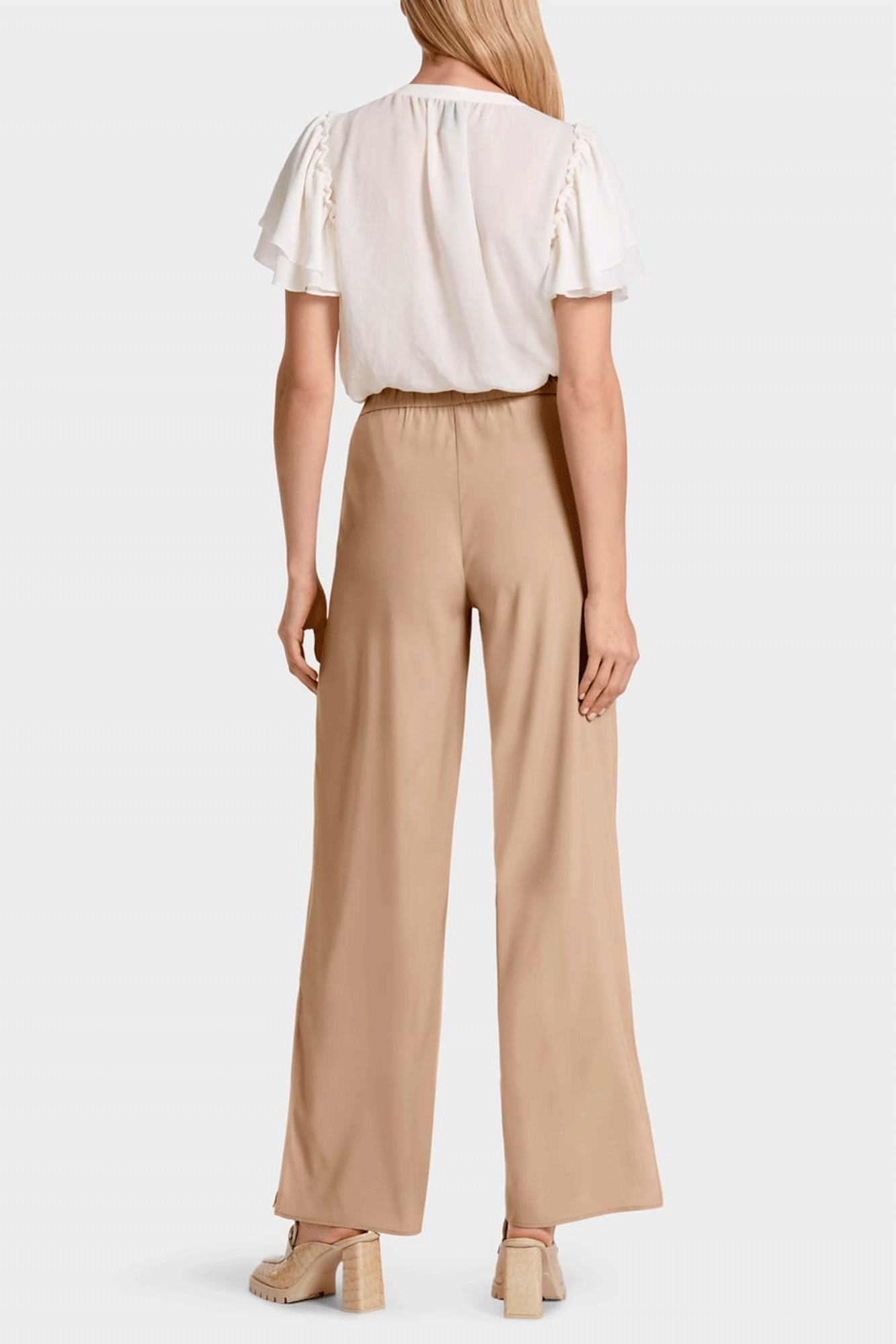 Deep Sand Pants With Bottom Slits