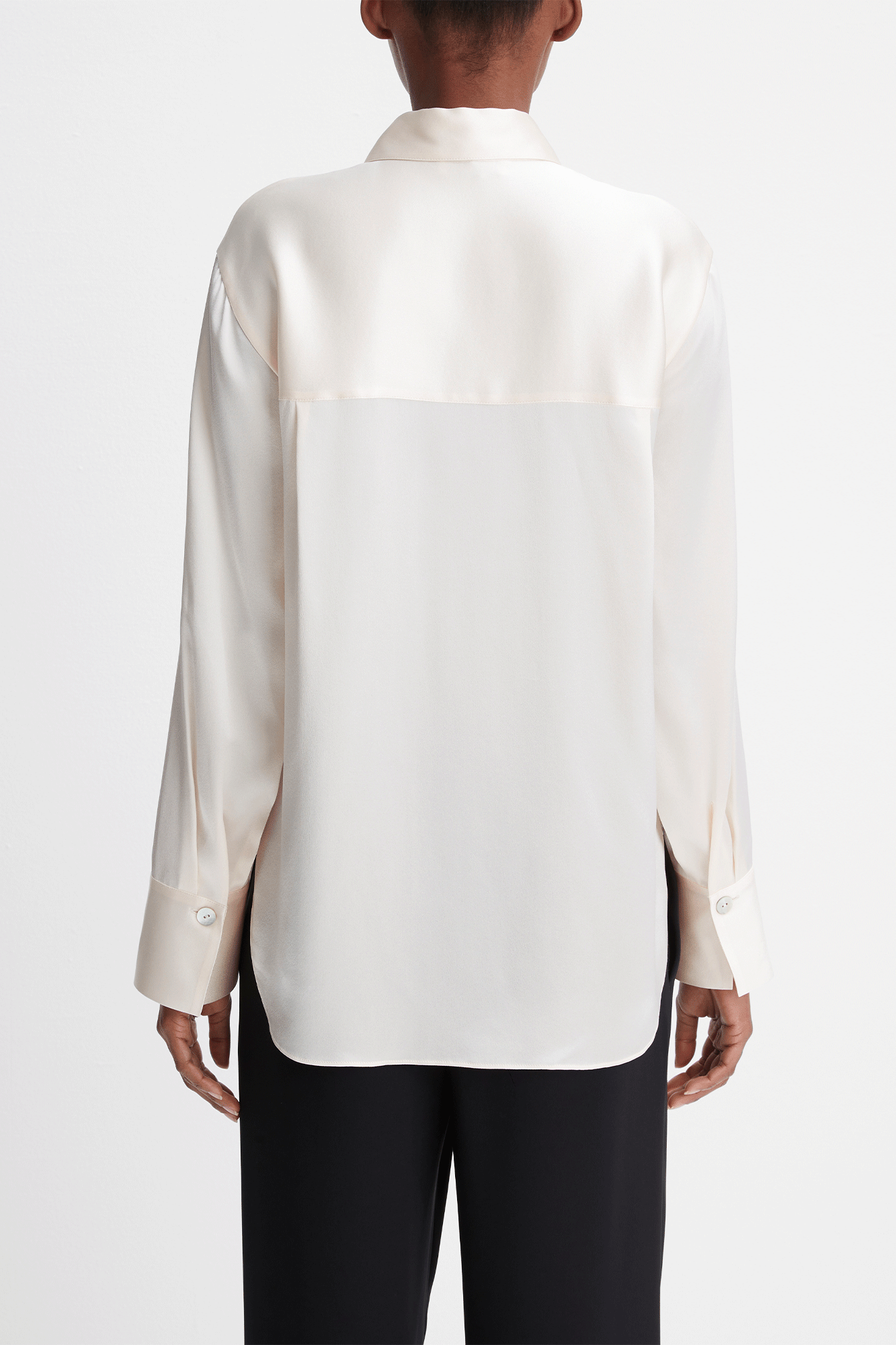 Relaxed Long Sleeve Chest Pocket Blouse