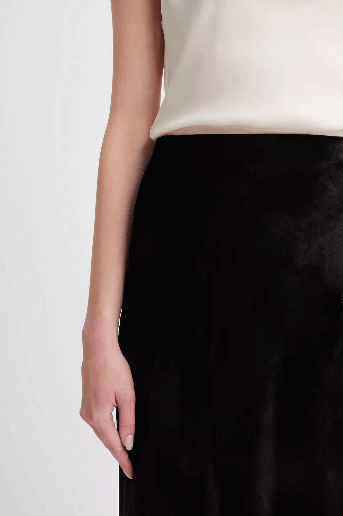 Velvet Short Slip Skirt