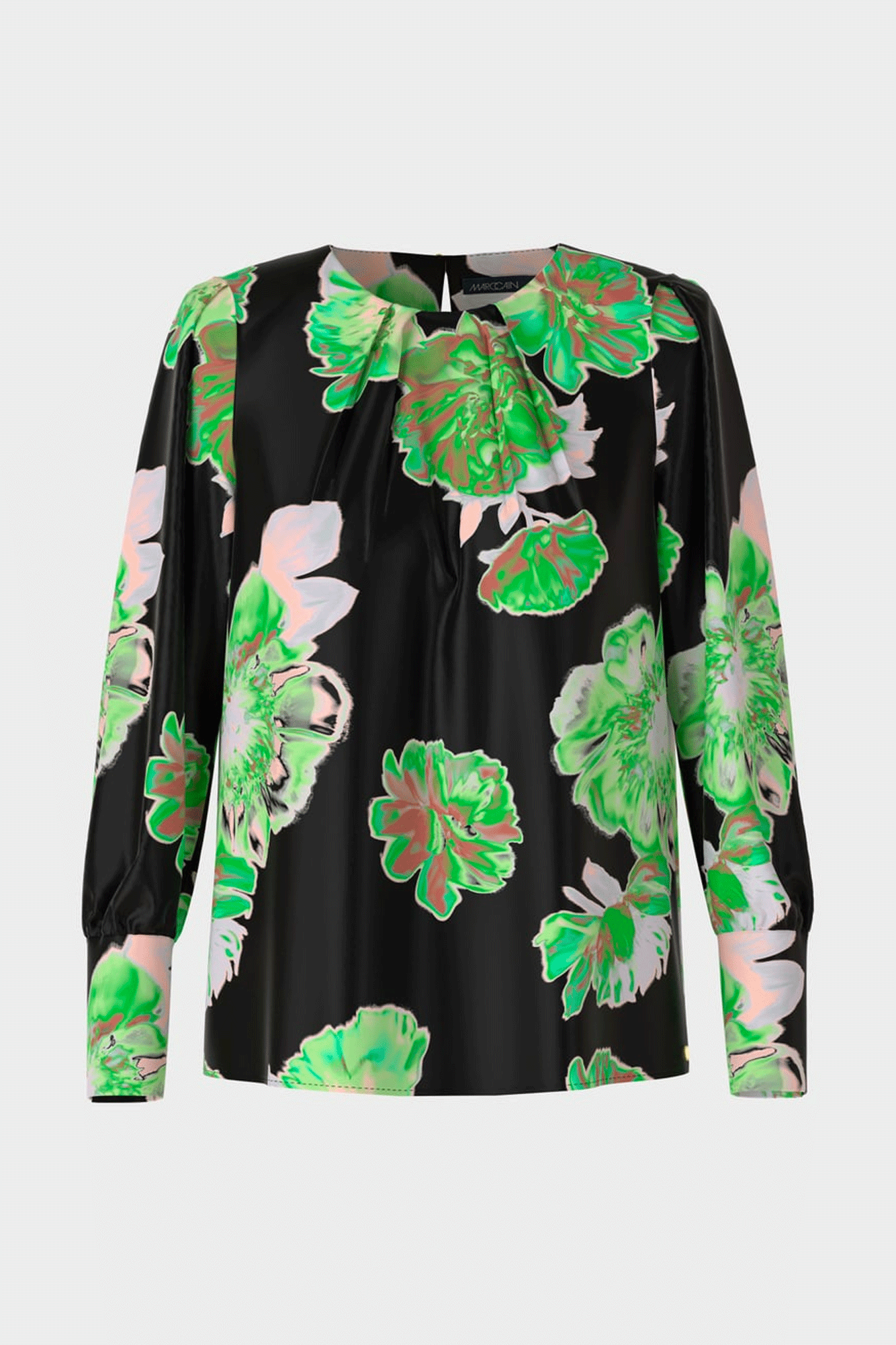 This delicate Floral Long Sleeve Blouse is a perfect pick for an elegant look. Crafted from lightweight and breathable viscose, it features a romantic floral print and pleated scoop neckline with a button fastener.