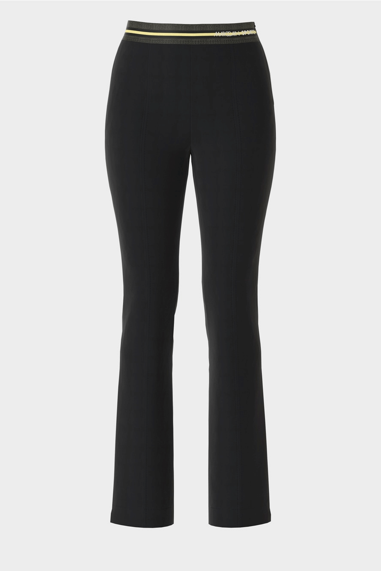 The Slim Fit Snaky Stars Pants feature a high-waist elasticated waistband and glittering lurex stripes for a sporty look. Tailored in a slim fit silhouette, the pants are finished with side slits, a zip closure, and decorative stitching. Feel chic and confident in these stylish pants.