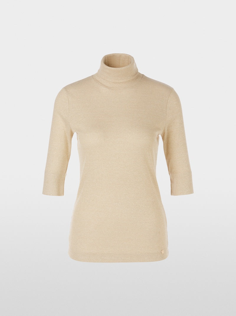 Luxury Reimagined T-Shirt with A Metallic Look Gold