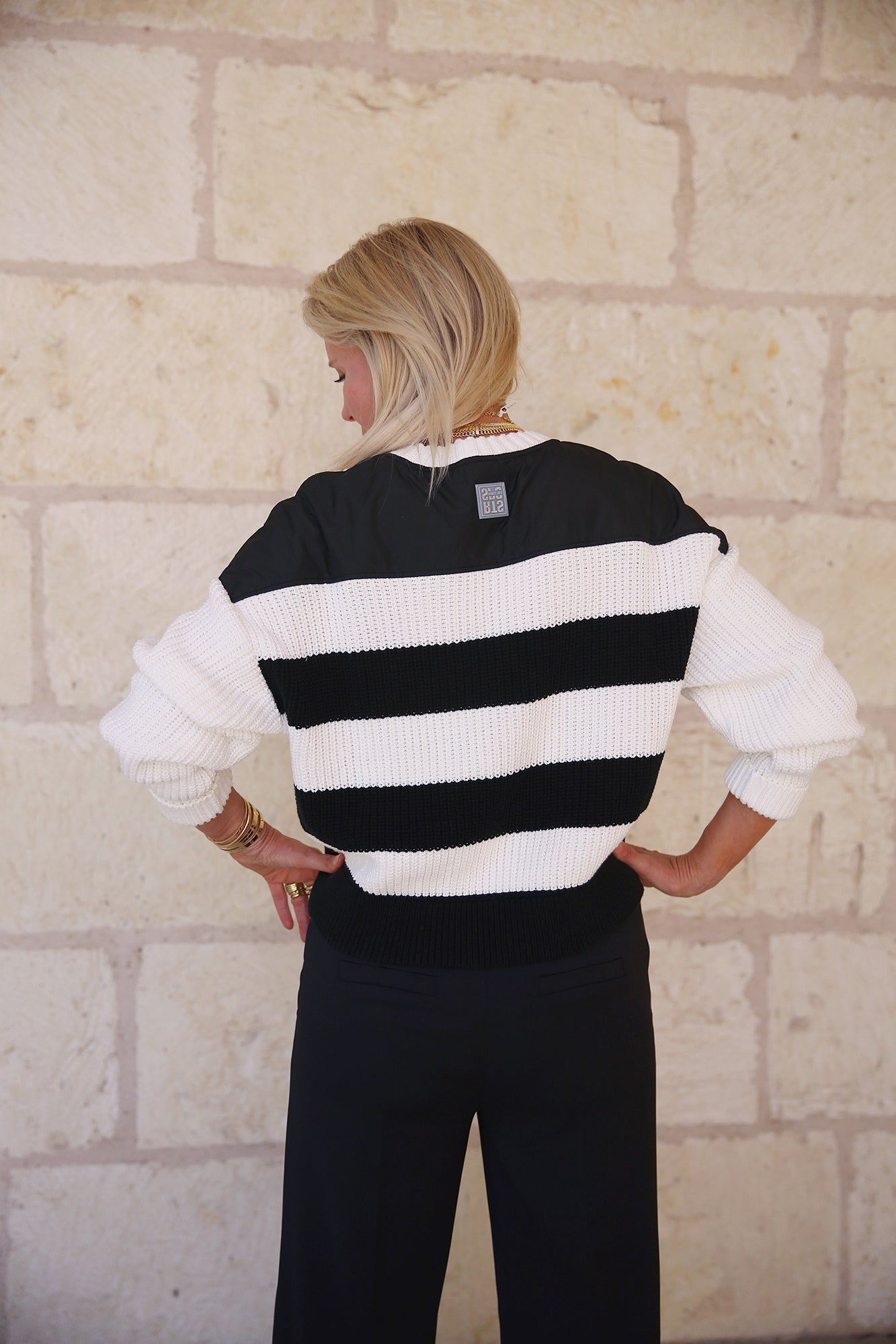 Zip It! DIY Style Knitted Sweater White And Black